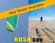HQ Rush III 300 Trainer Kite in action and close up of kite profile while flying. THIS COULD BE YOU FLYING THIS!